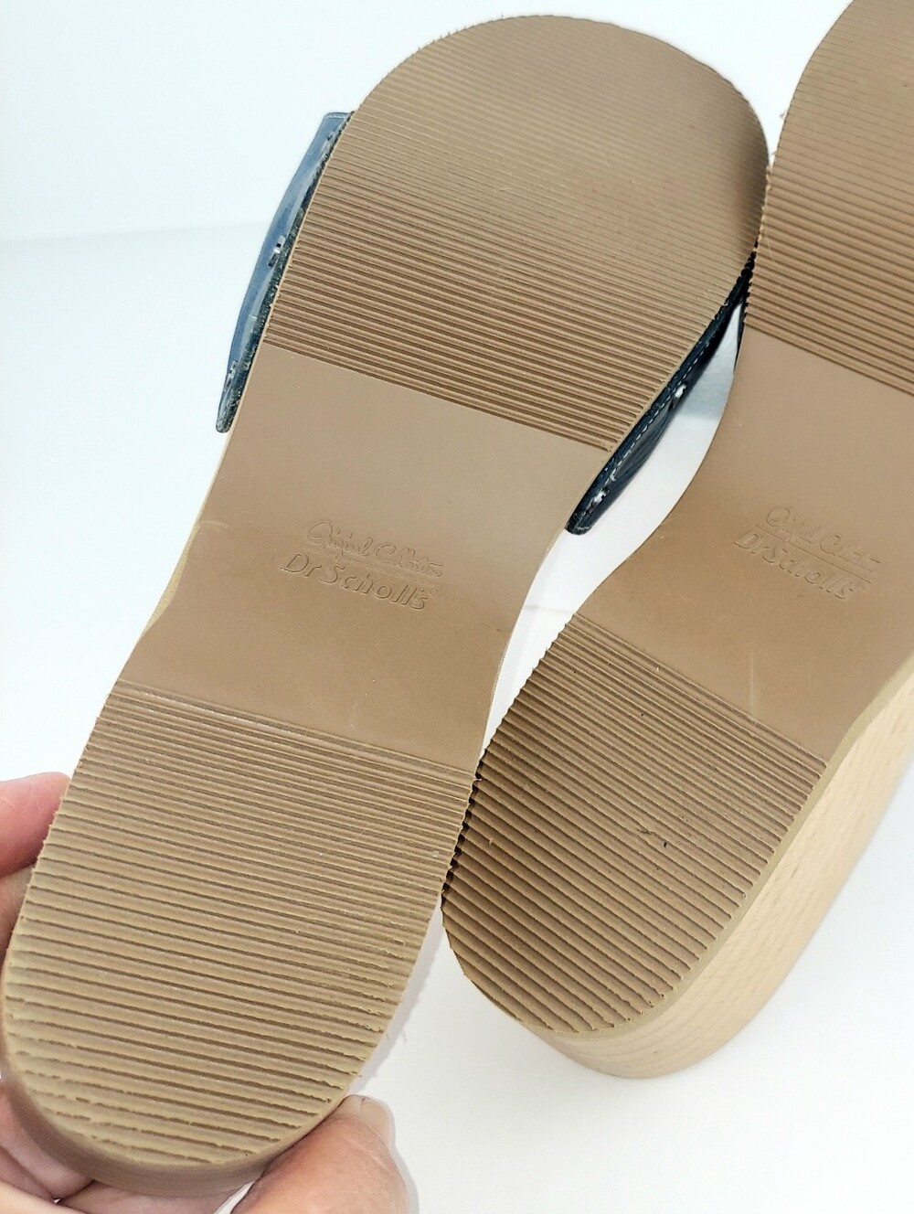 Dr. Scholl's Originals Blue Leather Clog Sandals 9 - Picture 8 of 12